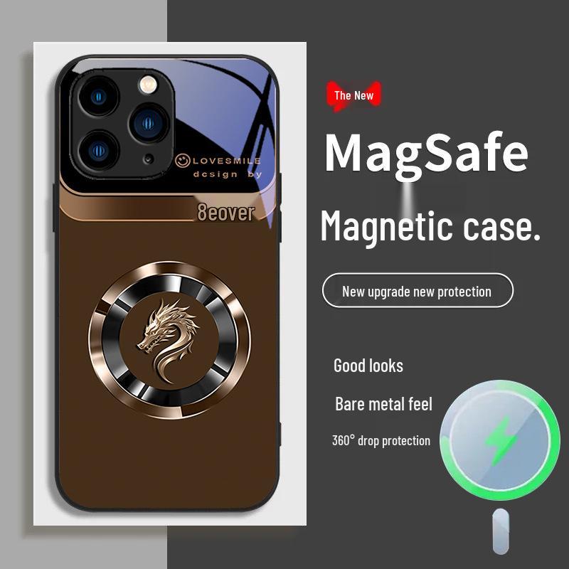 Чехол для телефона Apple 11 Ring Dragon Head Plus с магнитным креплением Promax All-inclusive 12, защитное стекло от падений 13, роскошный чехол.