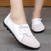 Large Size Women's Shoes Casual Women's Single Shoes Low Top Lacing Bean Shoes