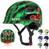 Kids Bike Helmet With LED Light Cycling Skateboarding Ages 3-10 Lightweight Half PC EPS Safety Gear