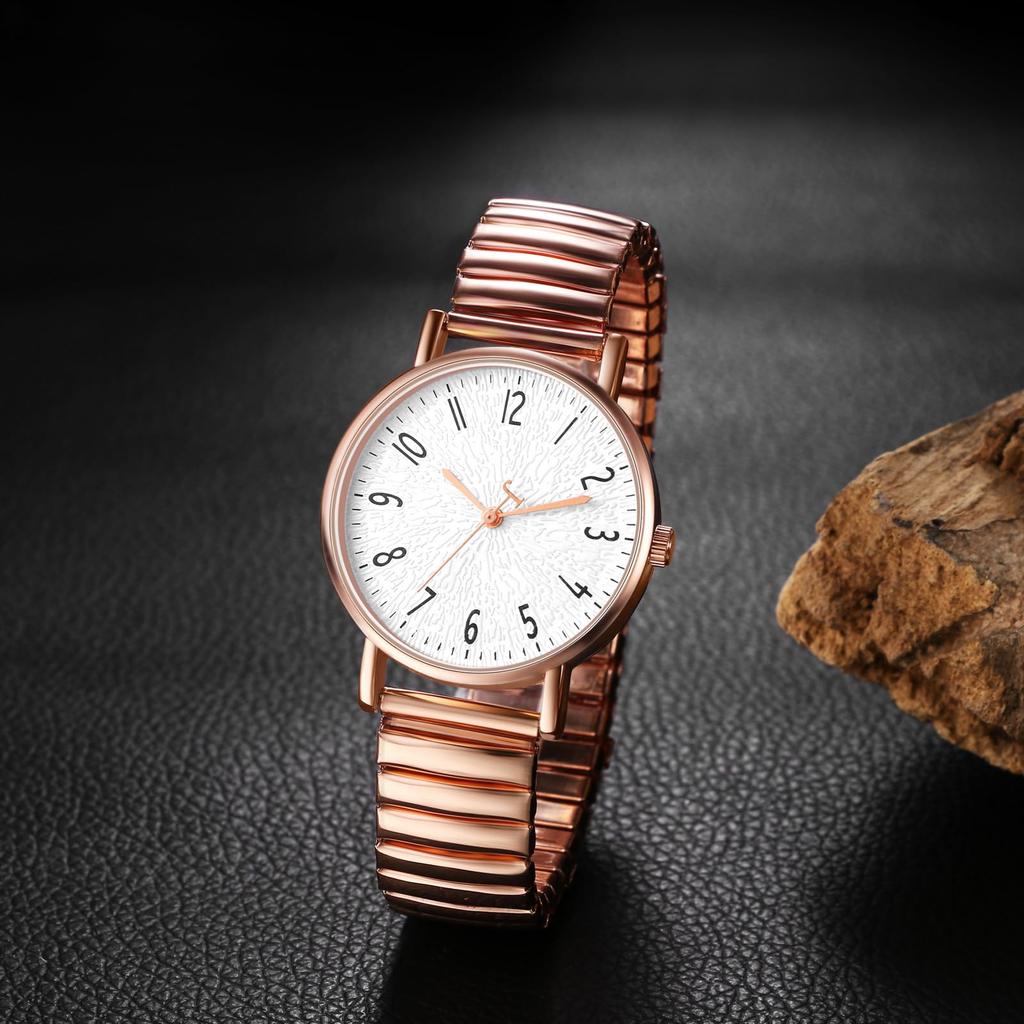 Elastic Belt Seiko Watch Precision Steel Stainless Steel Watch Waterproof Stylish Easy To Read Dial Precision Quartz Watch Business Daily Student Pink