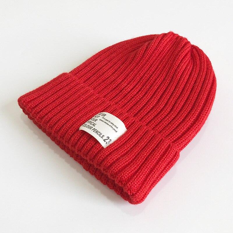 Fashion Candy Color Kids Hats Warm Knit Bonnet Caps Children Girls Boys Hats Baby's Cute Wool Hat