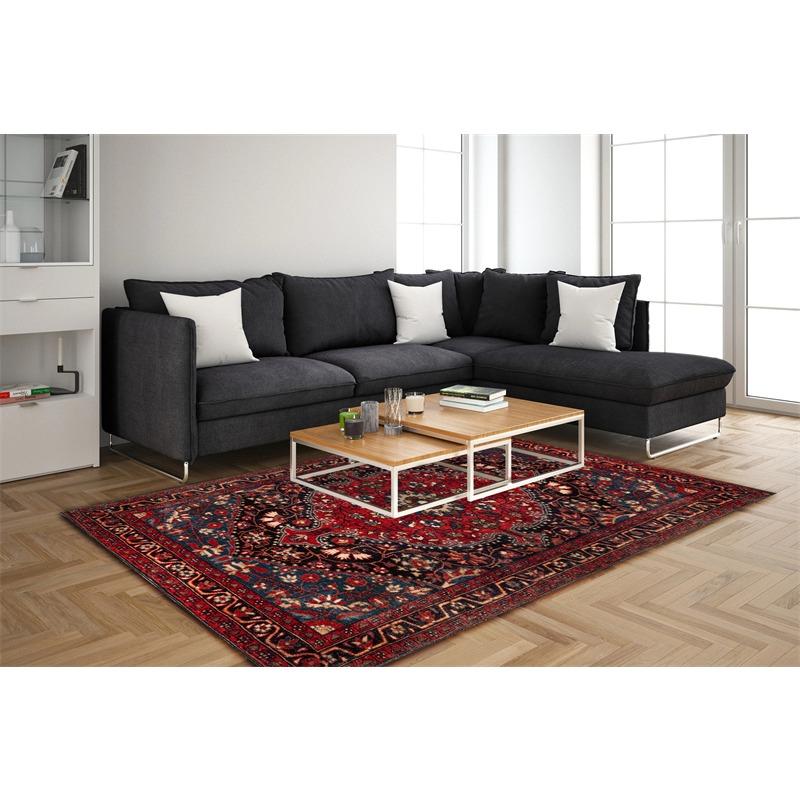 Красный синий ковер коврик для машинной стирки коврик для гостиной в винтажном стиле классический восточный традиционный персидский марокканский бохо ковры