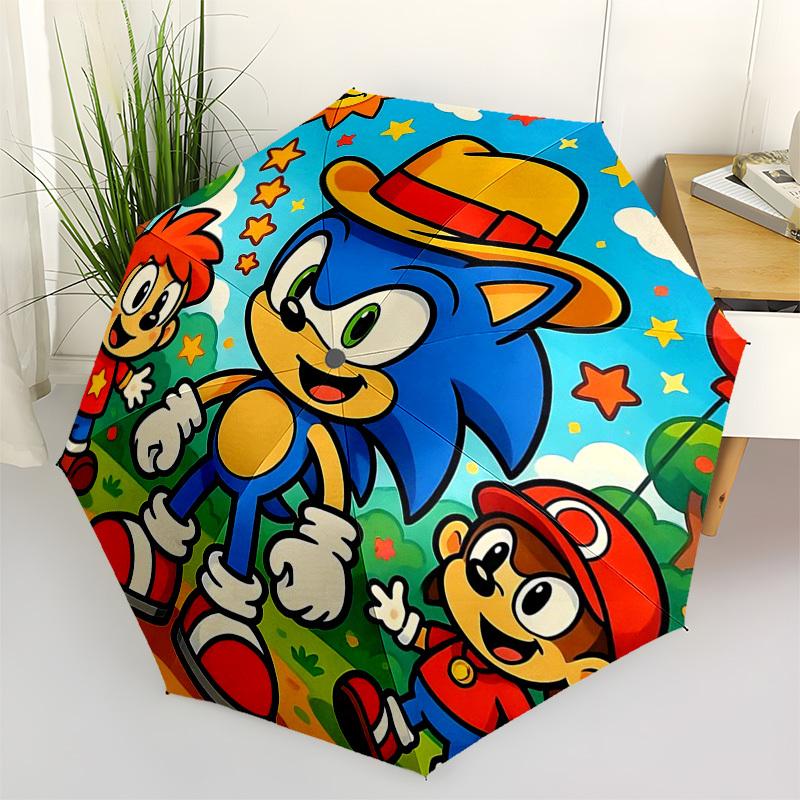 1pc Pikachu & Friends Pokémon Umbrella, Auto Open Close, Portable 3-Fold Design, 8-Rib Iron Frame Outdoor Umbrella, Perfect Gift for Fans, Travelers,