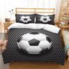 Комплект постельного белья с футбольным принтом, домашнее постельное белье Queen King, полноразмерная двуспальная кровать, пододеяльник и наволочка, домашнее постельное белье