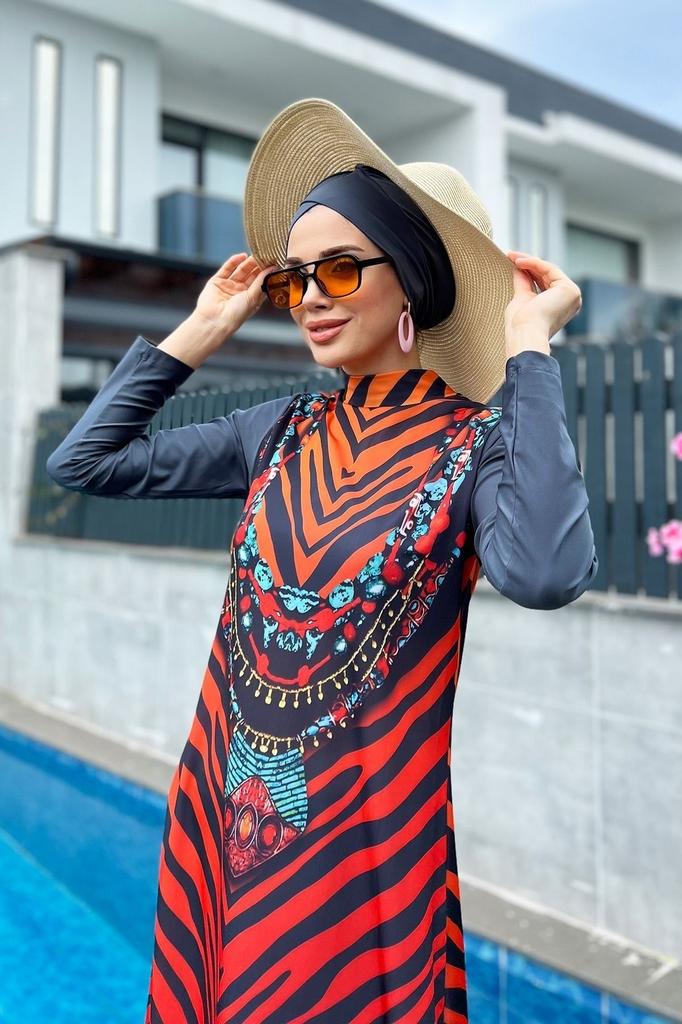 Женский Мусульманский Скромный Исламский Полный Чехол Буркини Пляжный Купальный Костюм Купальники Хиджаб Пляжная Одежда Купальник