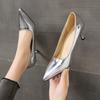 Gold Silver Women Glossy High Heels 2025 Fashion Pointed Toe Slip On Stiletto Pumps Solid Elegant Comfortable Women's Shoes
