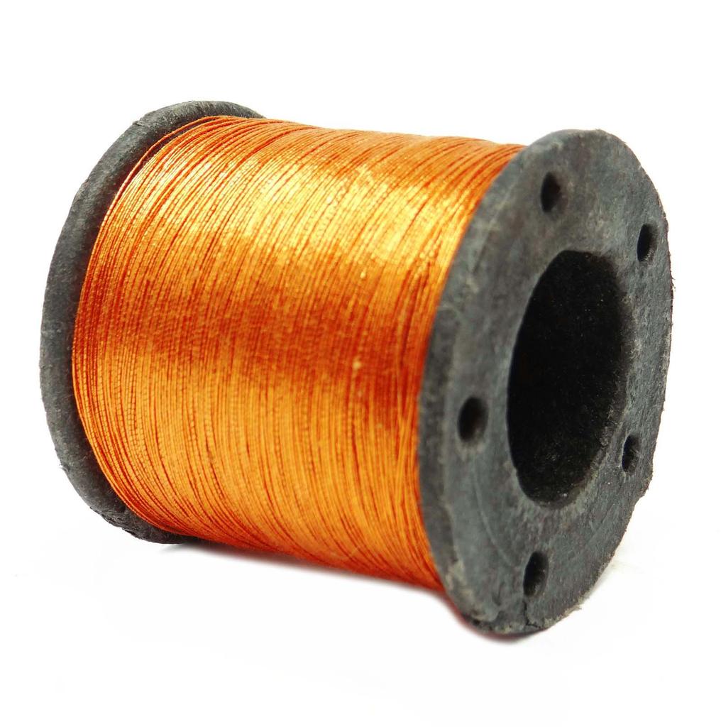 Лот из 5 шт. Полиамидная катушка, стегальная машина, металлик, оранжевый