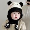 Bear Knitted Hat Cartoon Ear Protection Hat Lovely Baby Plush Hat Autumn