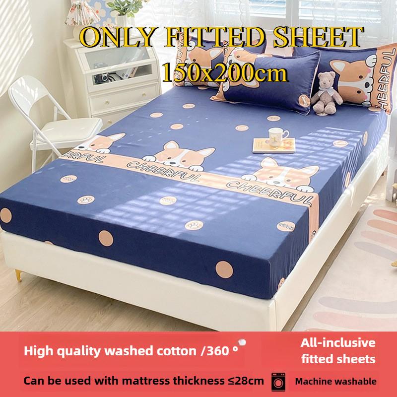 Простыня на резинке Не линяющая Не скатывающаяся Цельная простыня Нескользящая Разные размеры Постельное белье Покрывало-протектор