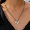 Triangular Double-layer Necklace Creative Fashion Pendant Ins Couple Collarbone Chain Necklace Accessories