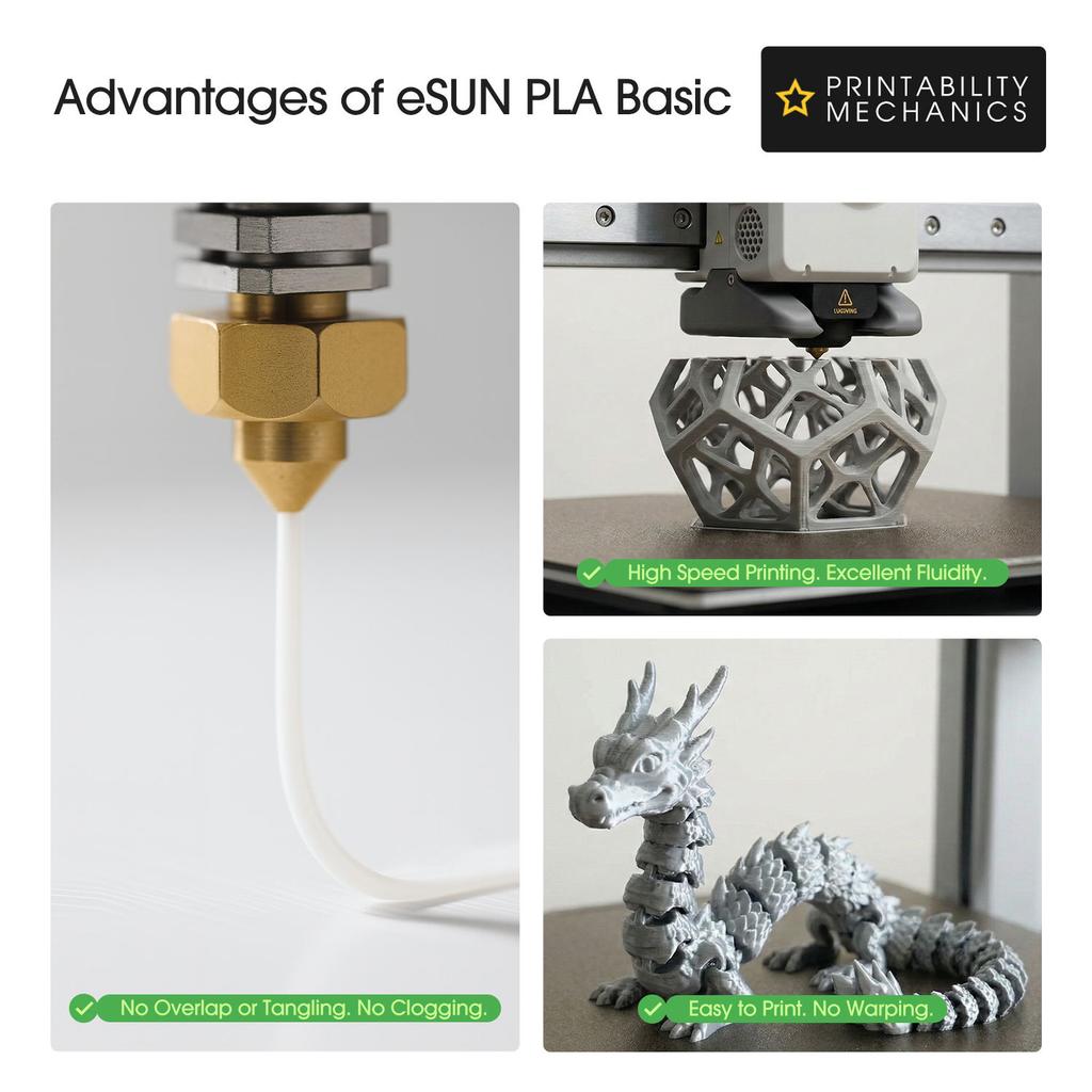 ESUN PLA 3D Printing Filament 1.75mm Light Grey FDM Plastic Rod 1KG 27 Colors Factory Quality Guarantee ROHS REACH