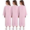 Unisex Medical Patient Nursing Gown Long Sleeve Back Split Hook Loop Fastener 3pcs Adaptive Clothing
