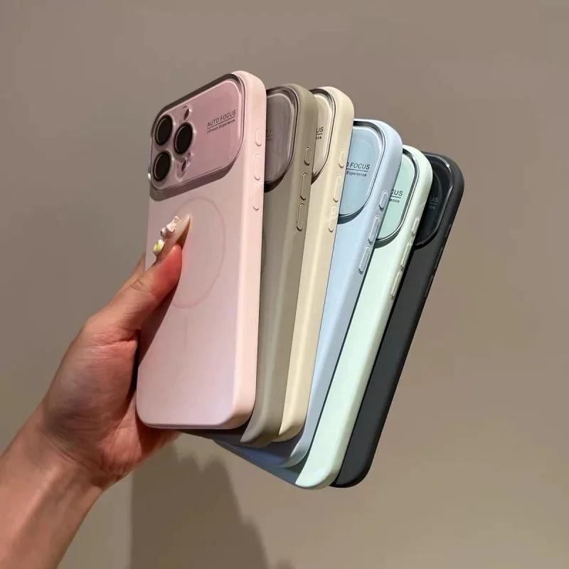 Для iPhone 17 Air Pro Max Роскошный Жидкий Магнитный Силиконовый Чехол-Бампер MagSafe Для iPhone 14 15 16 17 Защитная Крышка для Камеры