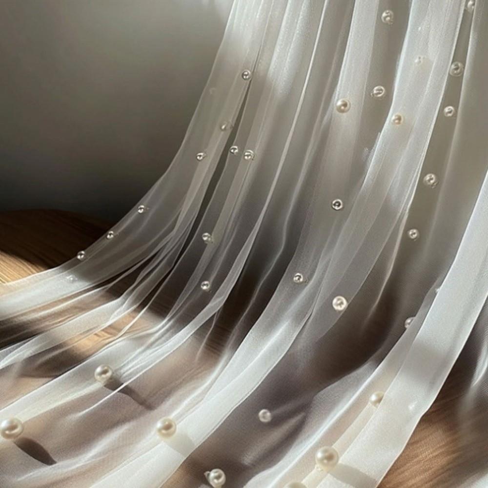 Semi Transparent Pearl Chiffon 0.75*3M Wedding Arch Drapes Table Runner Dining Decoration