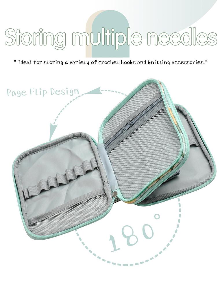 Двухслойная сумка на молнии для вязальных инструментов