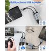 USB C на USB Адаптер OTG и Зарядный Кабель, 2 в 1 USB-C Разветвитель с 60W PD Зарядкой Type C OTG и USB A Женским Портом Совместимый с Chromecast Goo