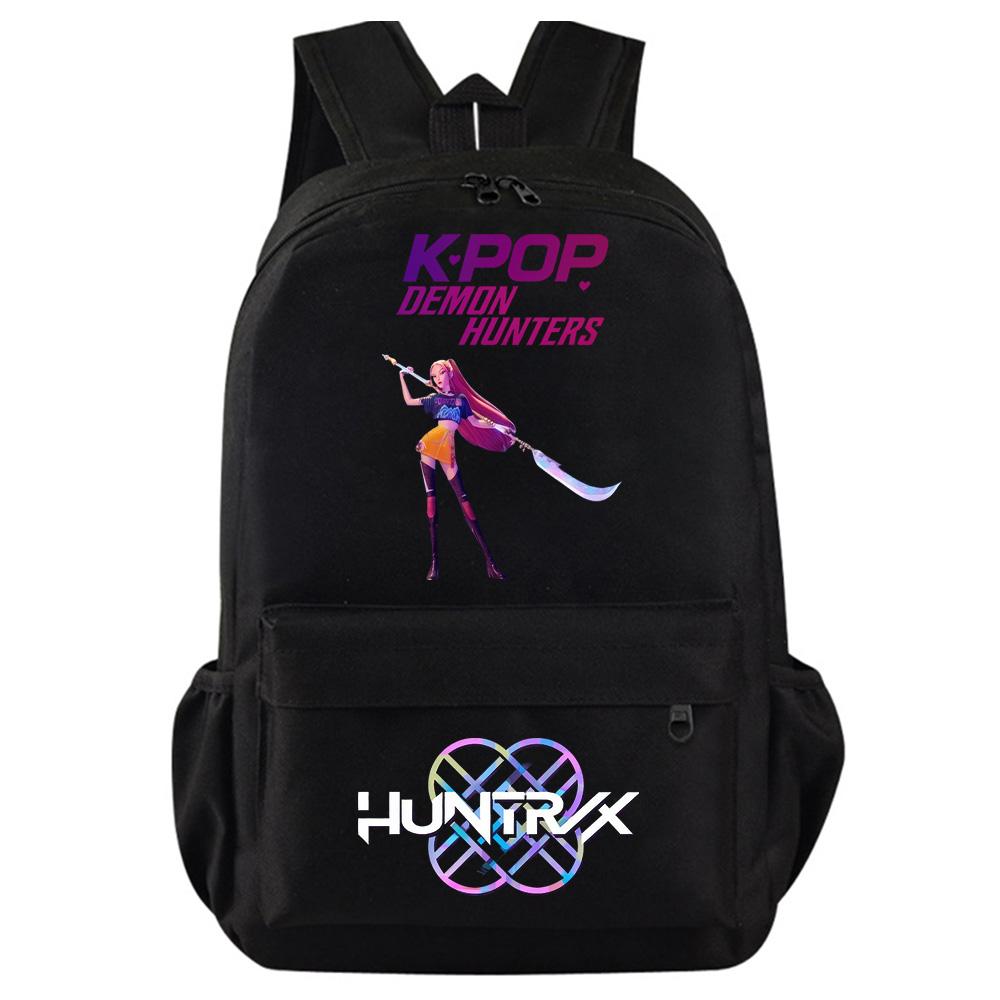Kpop Истребители демонов Принт Рюкзак для подростка, студента, девочки, мальчика, школьная сумка, женская, большая вместимость, дорожная сумка, подарок ребенку, рюкзак