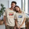Парные футболки Молния Маккуин и Салли, Фильм Disney Тачки, Винтажная футболка для пары