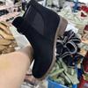 Женские ботильоны больших размеров Doc Martens в новом британском стиле, с пряжкой на ремне, круглым носком и квадратным каблуком