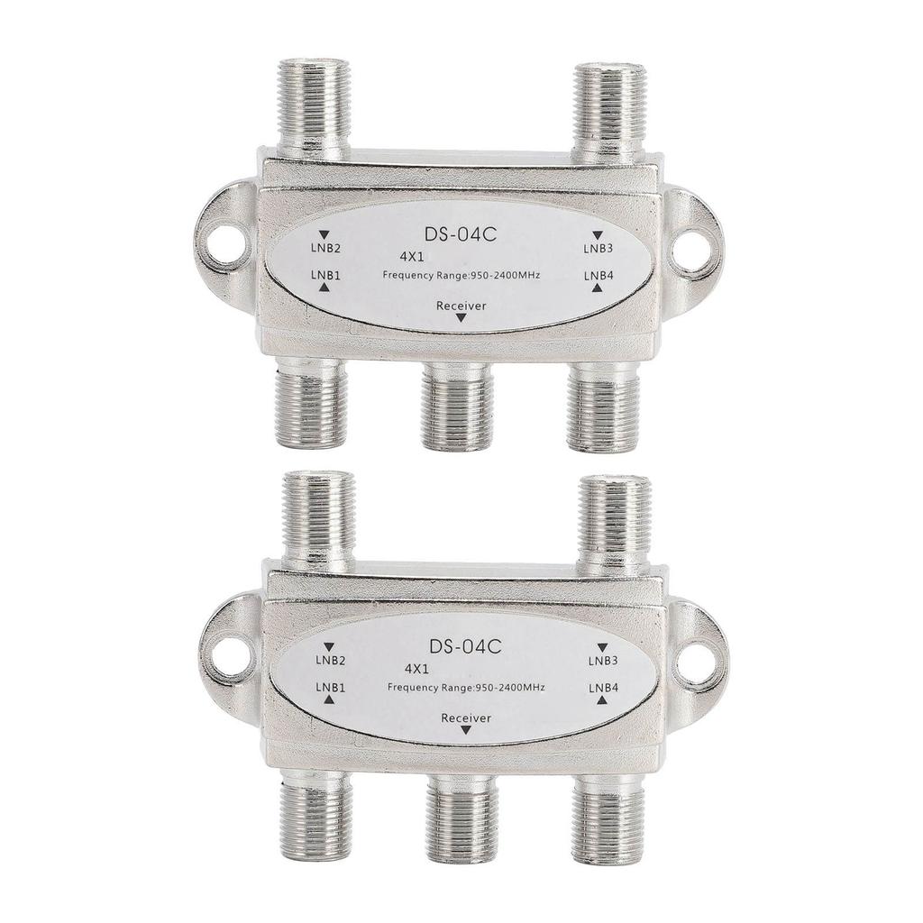 2PCS 4x1 DiSEqC Switch 4 в 1 Out 950 до 2400 МГц DiSEqC 1.0 2.0 спутниковый сигнал коммутатор-сплиттер