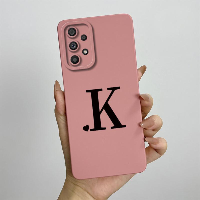 For Samsung Galaxy A13 4G Case Cute Initial Letters Silicone Fundas Phone Back Case For Samsung A13 A 13 GalaxyA13 Cover Bumper