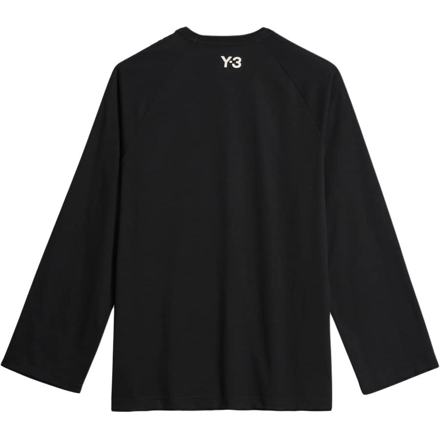 Y-3 SS26 Потертая футболка с тремя полосками, длинный рукав, унисекс, топы KQ9795