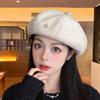 Beret Women's Spring and Autumn Japanese Style Temperament Small Fragrant Style Painter's Hat Showing Face Small Versatile Elegant Pumpkin Bud Hat