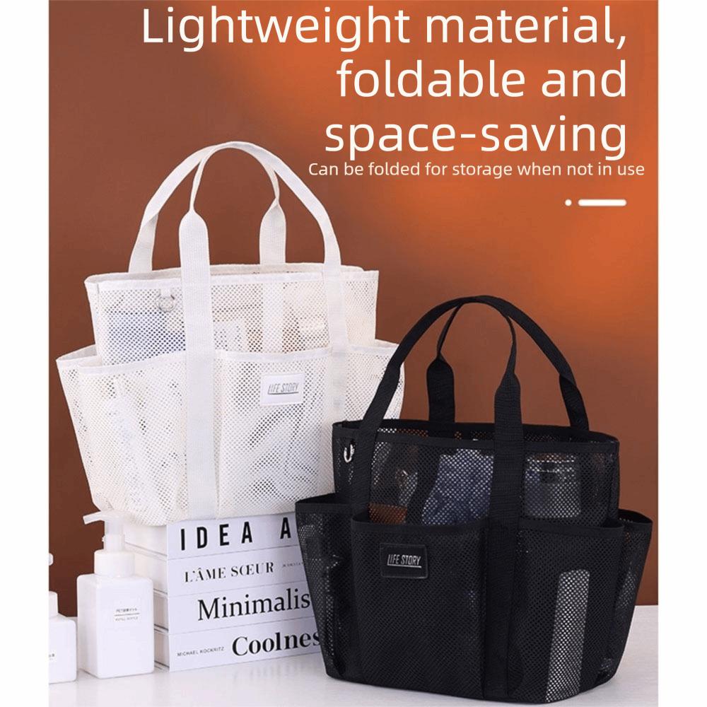 Multi Functional Pockets Mesh Beach Bag Internal Compartments Toiletry Organizer  Pool Use