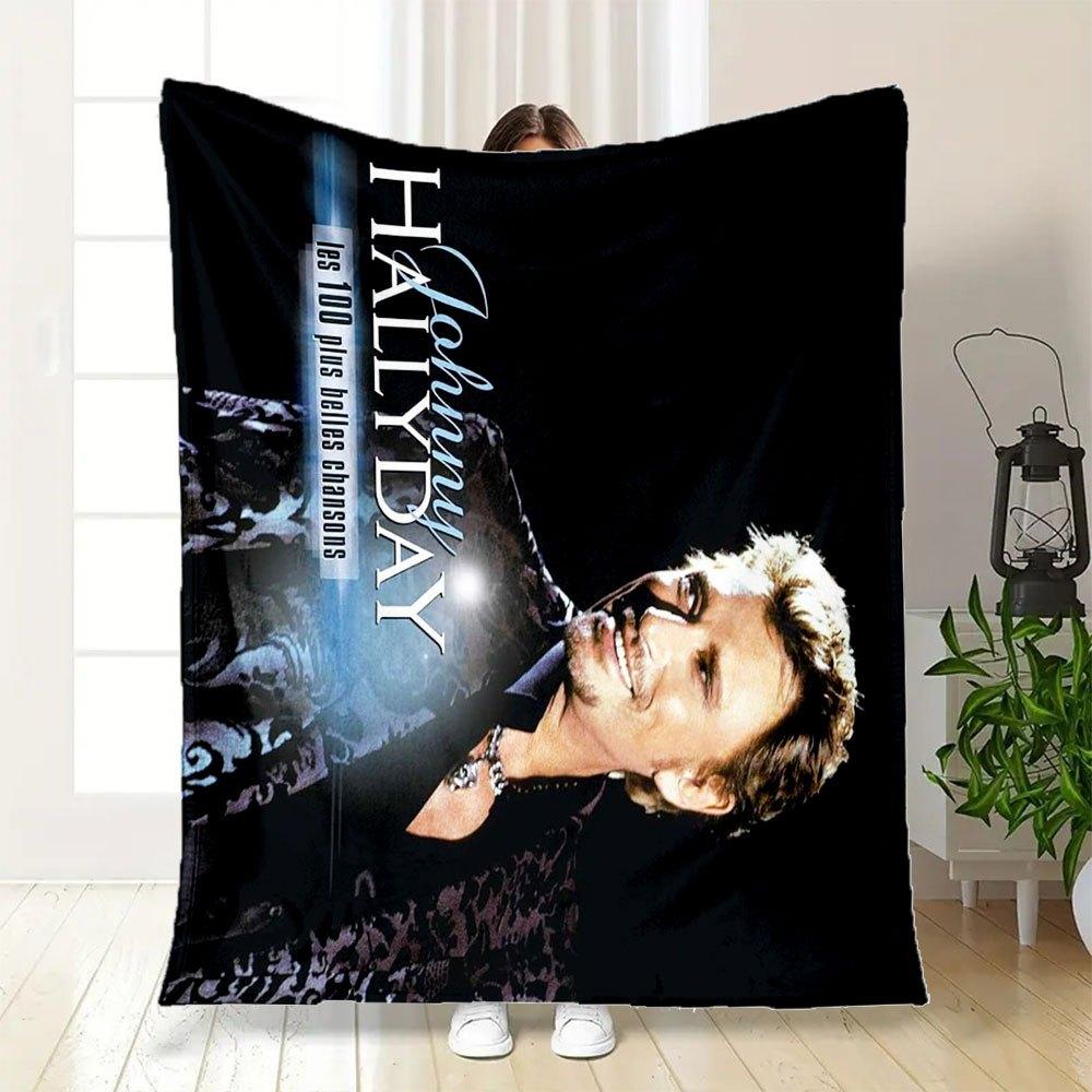 Johnny Hallyday: Les 100 Plus Belles ChansonsBlanket Flannel Throw Blanket for Sofa, Bed, Travel, Camping, Office, Couch, Chair, And Bed Gif