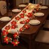 Poinsettia String Lights Christmas Lights, 200/300cm Red Green Floral Garland, Battery/USB Cozy Holiday Window Display Operated Indoor Outdoor