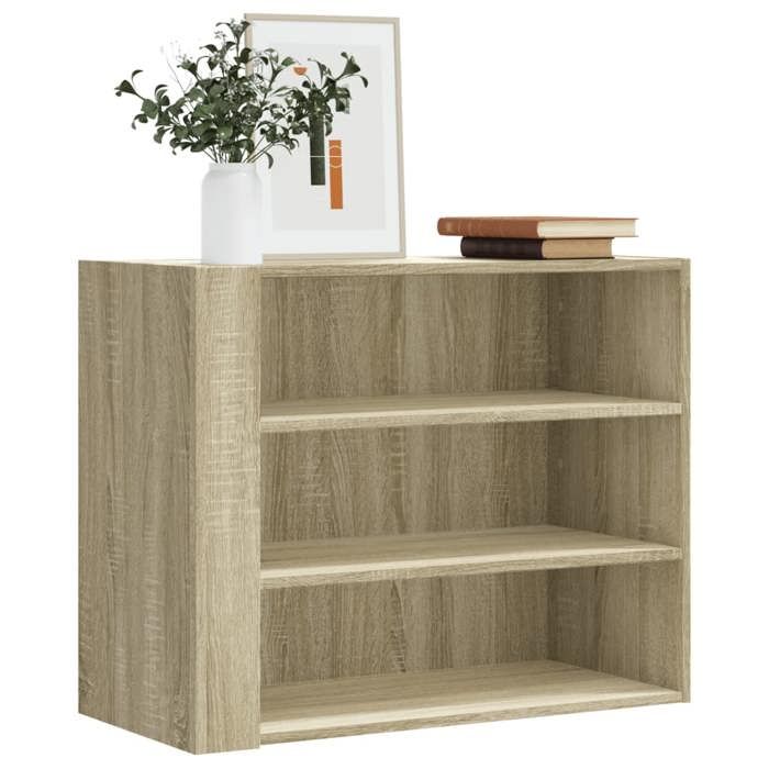 VidaXL Wall Cabinet Sonoma Oak 75x35x60 Cm Engineered Wood, Hanging Cabinet, Wall Cupboard, Bathroom Cabinet 848418