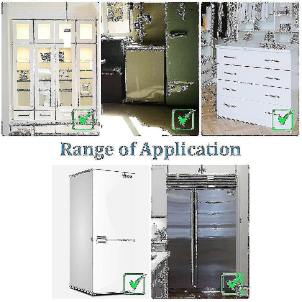 4 Pieces Fridge Lock Refrigerator Lock With 8 Key, Freezer Lock Child Safety Cabinet Lock With Adhesive For Kitchen Appliance, Openable Furniture