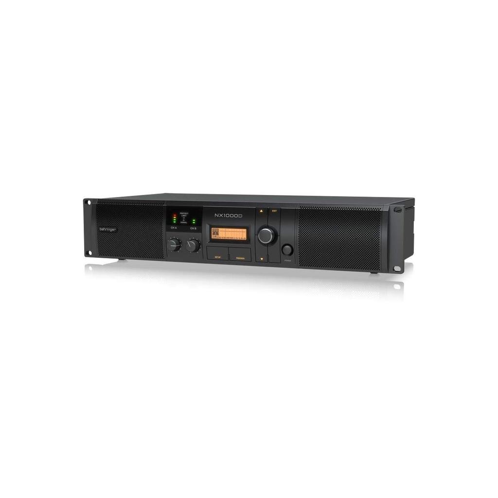 Усилитель мощности Behringer до 2 x 500 Вт, класс D, конструкция SmartSense, коррекция импеданса динамиков с кроссовером NX1000D