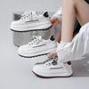 Модные кроссовки для женщин на шнуровке с толстой подошвой, женская обувь на платформе 2024 года, новые повседневные удобные износостойкие женские туфли для отдыха на открытом воздухе