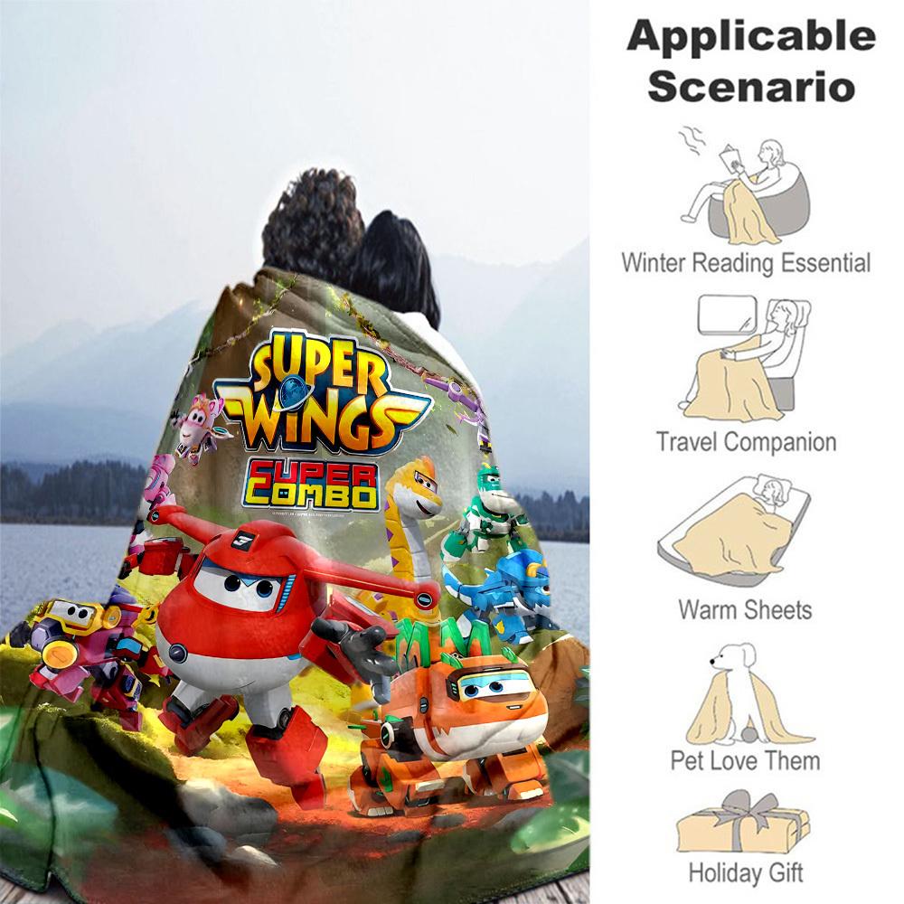 1 шт. Плед Super Wings для улицы, легкий, фланелевый, мягкий и теплый, для использования в любое время года, для дивана, улицы, кемпинга, гостиной 032