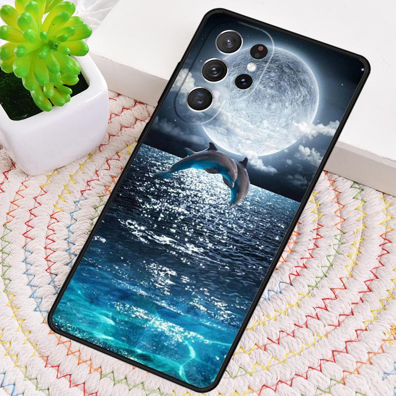 Силиконовый чехол для телефона Samsung Galaxy note 10 pro S26 S25 S24 S23 S22 S21 Plus Ultra с изображением танцующего и прыгающего дельфина в океане Capa Cover