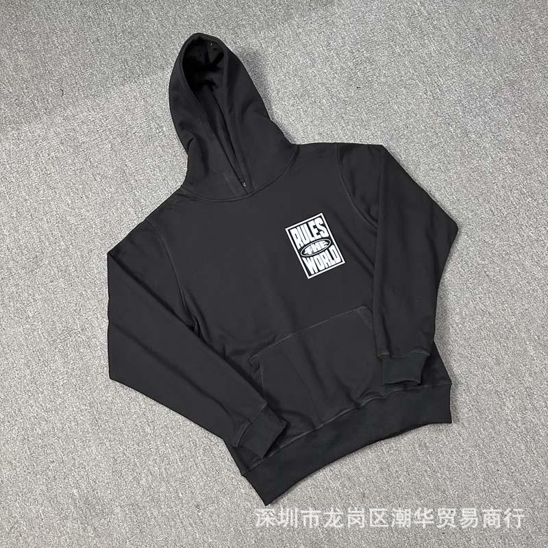 24SS Cross-border European and American trendy brand Corteiz Alcatraz small label on the chest letter printing hooded sweater hoodie winter