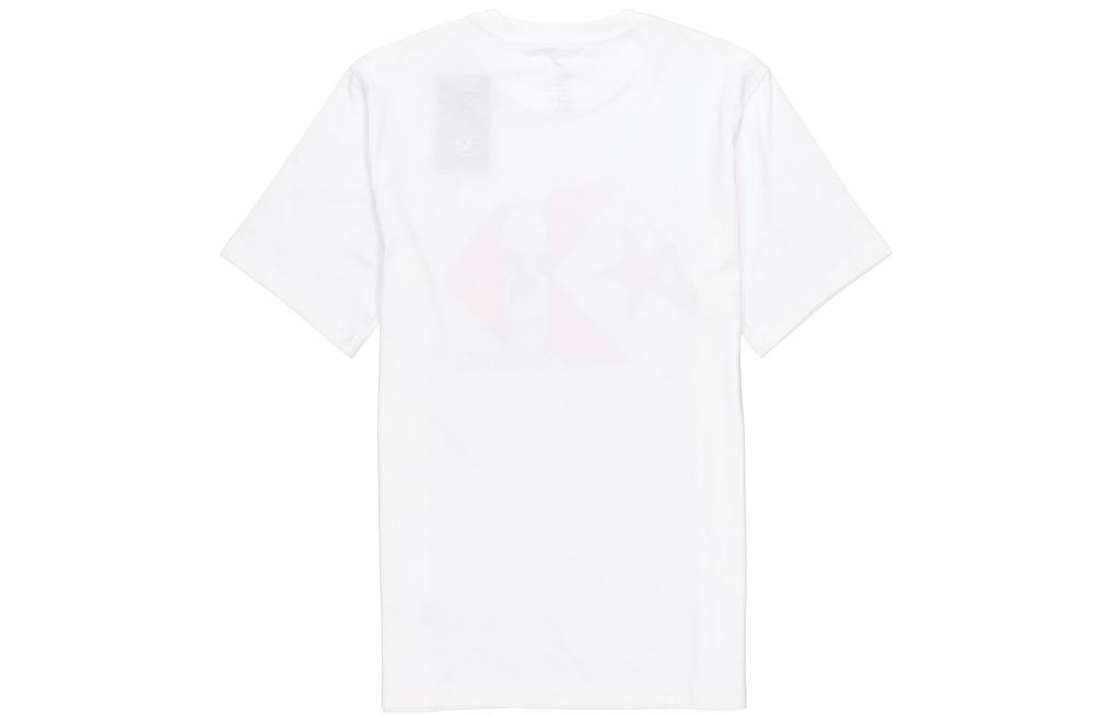Men's Converse T-Shirts Men's White Crew Neck Moderate Straight Fit