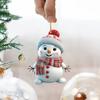 5 Pcs Christmas Snowman Ornament 2D Flat Acrylic Snowman Hanging Decoration Cartoon Snowman Pendant for Christmas Tree Mantel Door Decor