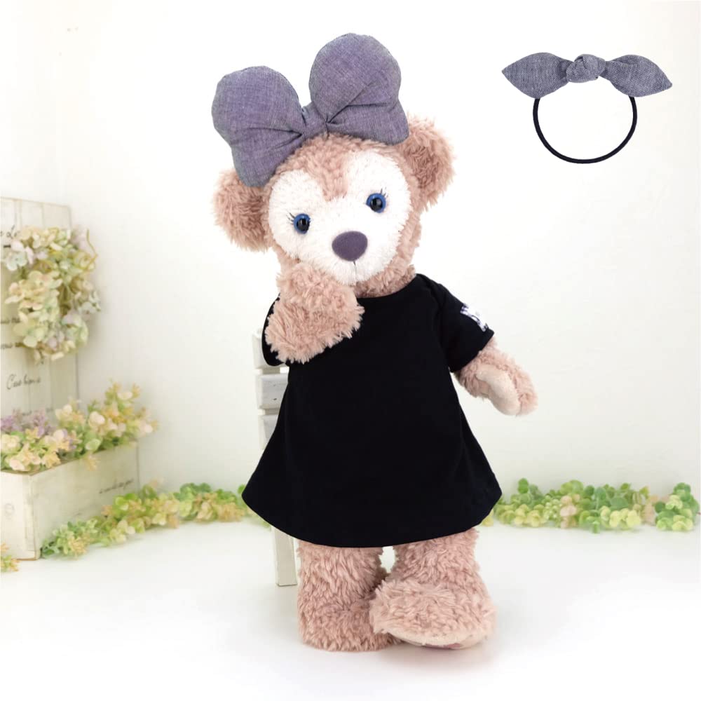 Cushu Cush Duffy and ShellieMay Costumes for Plush Black Knit Dress and Ribbon Set Toys, (CDS469S)