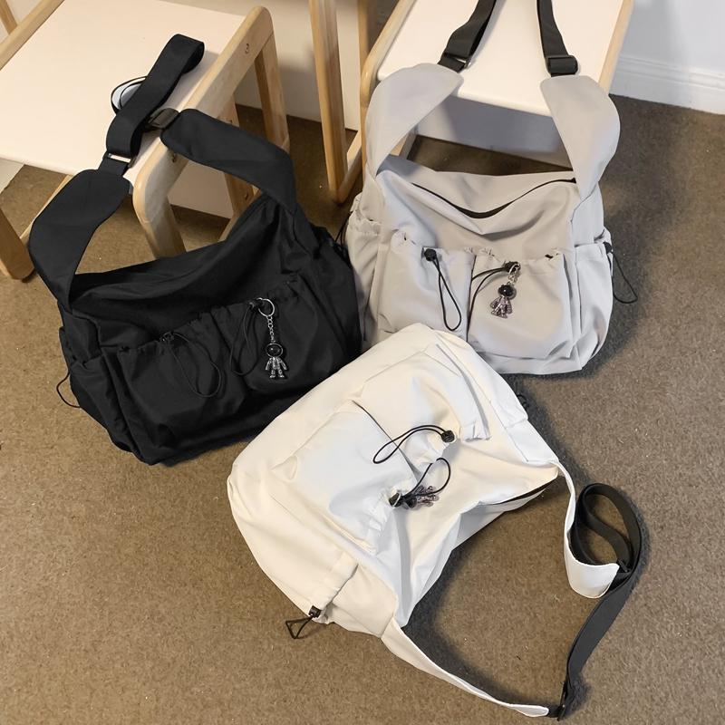 Мужская однотонная простая сумка через плечо Женская сумка через плечо