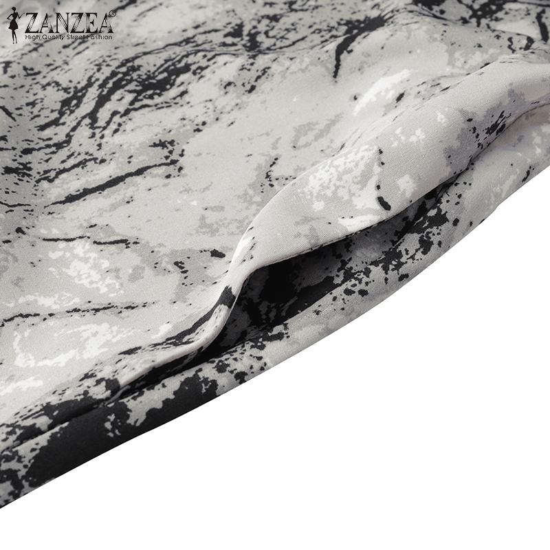 ZANZEA Women Summer Loose Printed A-Line Jumpsuits