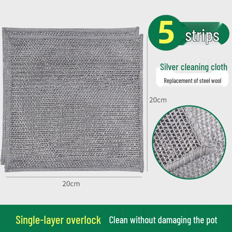 Двусторонняя мочалка из стальной ваты: Антипригарная, Легко моющаяся, Прочная Салфетка для мытья посуды и Щетка для кастрюль