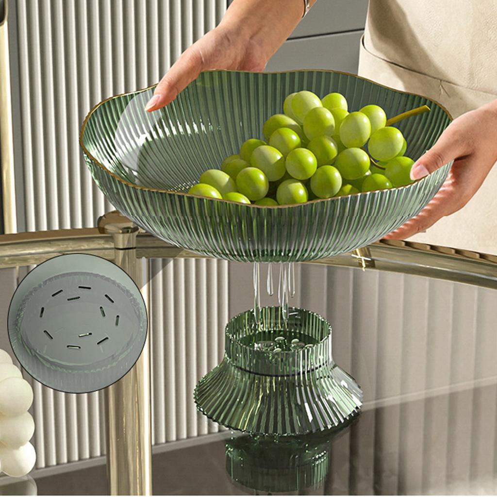 Пластиковая фруктовница на ножках с дренажным отверстием, съемное основание, для дома, гостиная, журнальный столик, для фруктов, конфет, закусок