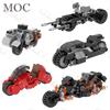 Creative Motorcycle MOC Building Blocks Movie Anime Character Motorbike Military Sidecar Model DIY Assembly Bricks Toys For Kids