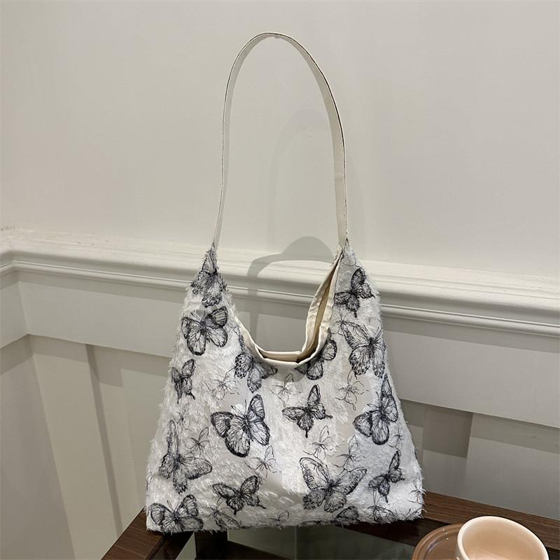 Стильная сумка-тоут большой вместимости для студентов с шикарным эстетичным дизайном в черном, сером и зеленом цветах