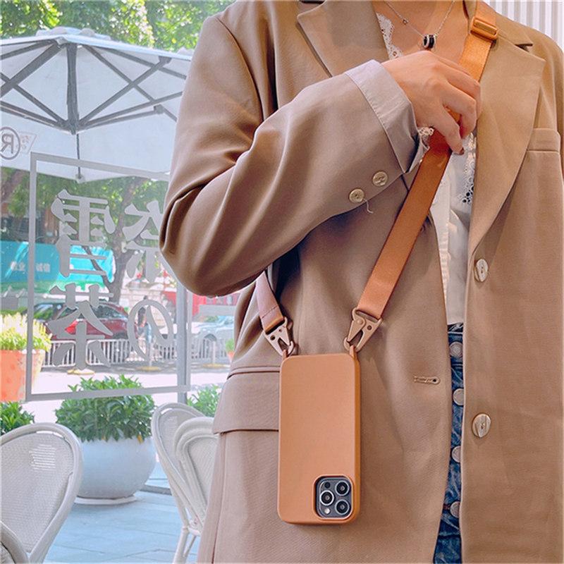 Мягкий силиконовый чехол-цепочка на шею для iPhone 16 15 Plus 14 13 12 11 Pro Max Mini X XS XR 8 7, чехол для шнура на шею