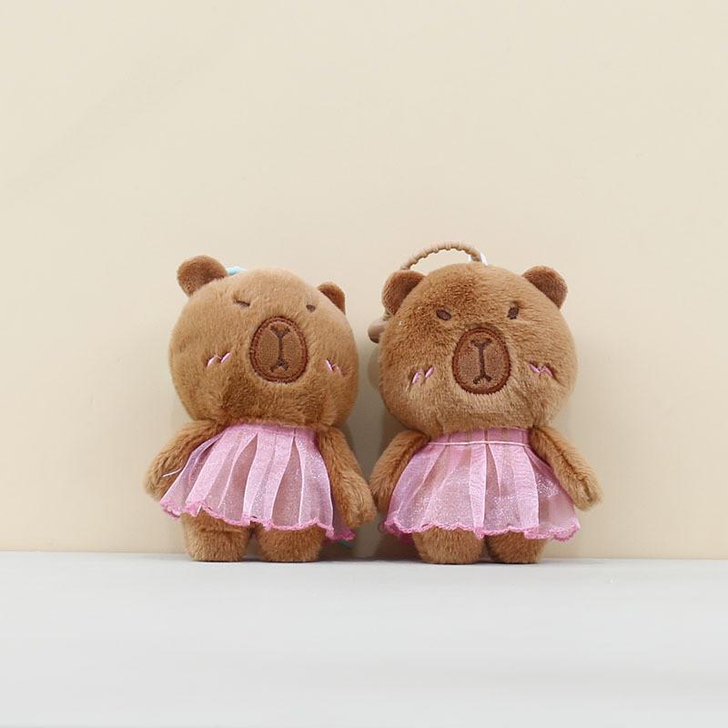 Adorable Capybara Animal Plush Doll With Soft Pp Cotton Filling For Bags And Keys