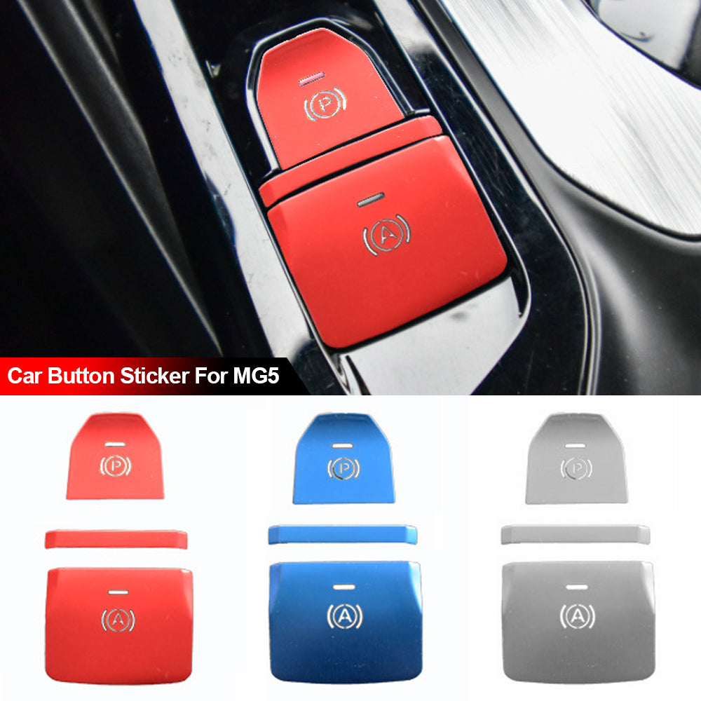 3 шт. литая автомобильная электронная кнопка ручного тормоза наклейка украшение кнопка ручного тормоза защитный чехол аксессуары для салона автомобиля для MG5