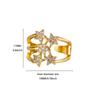 Luxury Zircon Stars Rings For Women  Gold Plated Metal Crystal Star Adjustable Ring Wedding Christmas Fashion Jewelry Gift